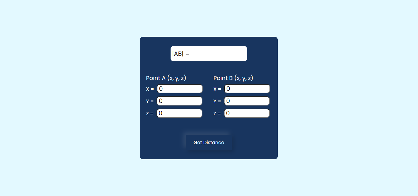 3D Distance Calculator